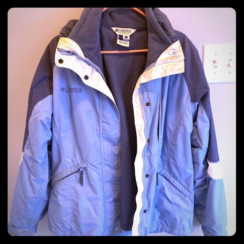 😀Columbia Windbreaker with included Fleece …